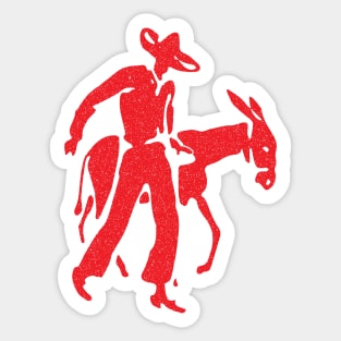 Retro Minimalistic Mexican Vaquero Pattern Sticker